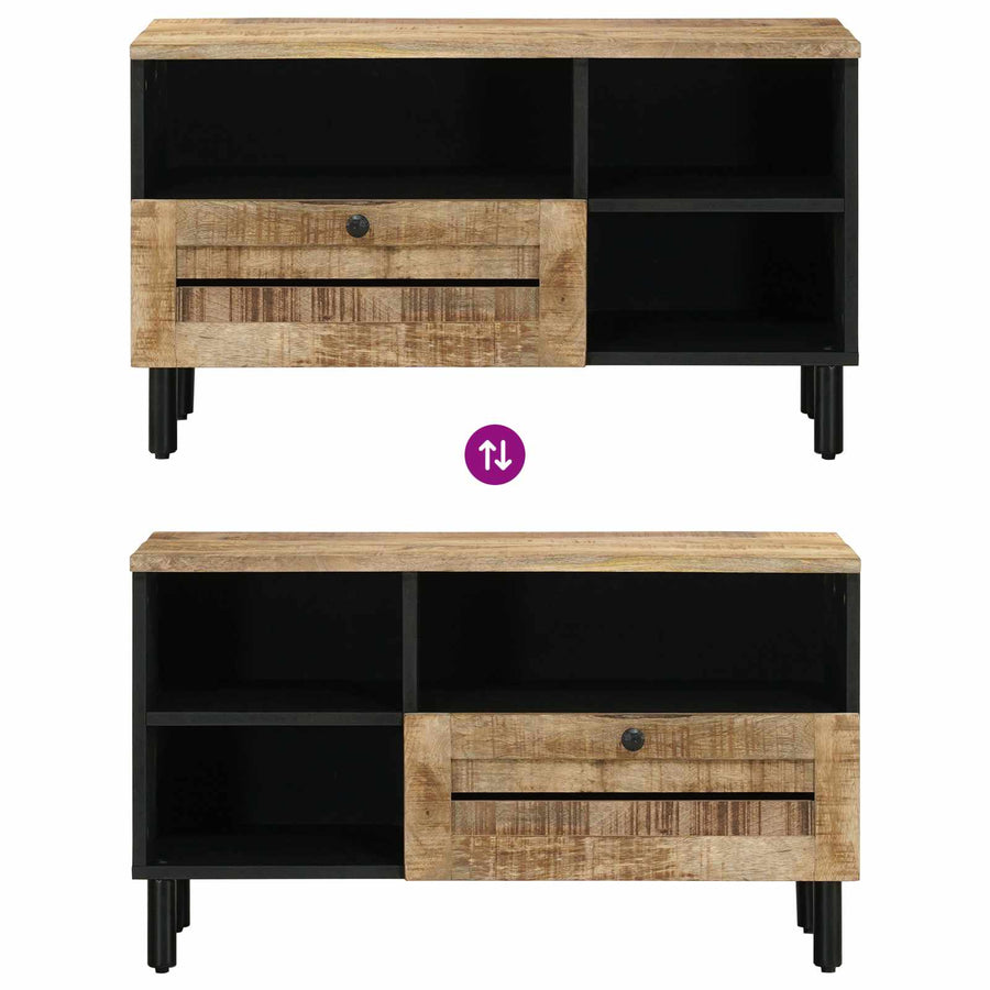 Opslagkasten Bruin 80 x 33,5 x 46 cm Massief Mango Hout