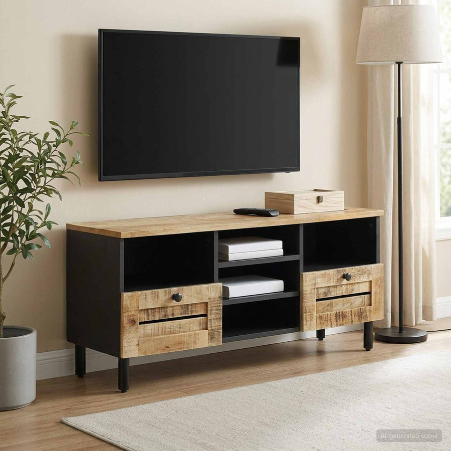 Opslagkasten Naturel 100 x 33 x 46 cm Massief Mango Hout