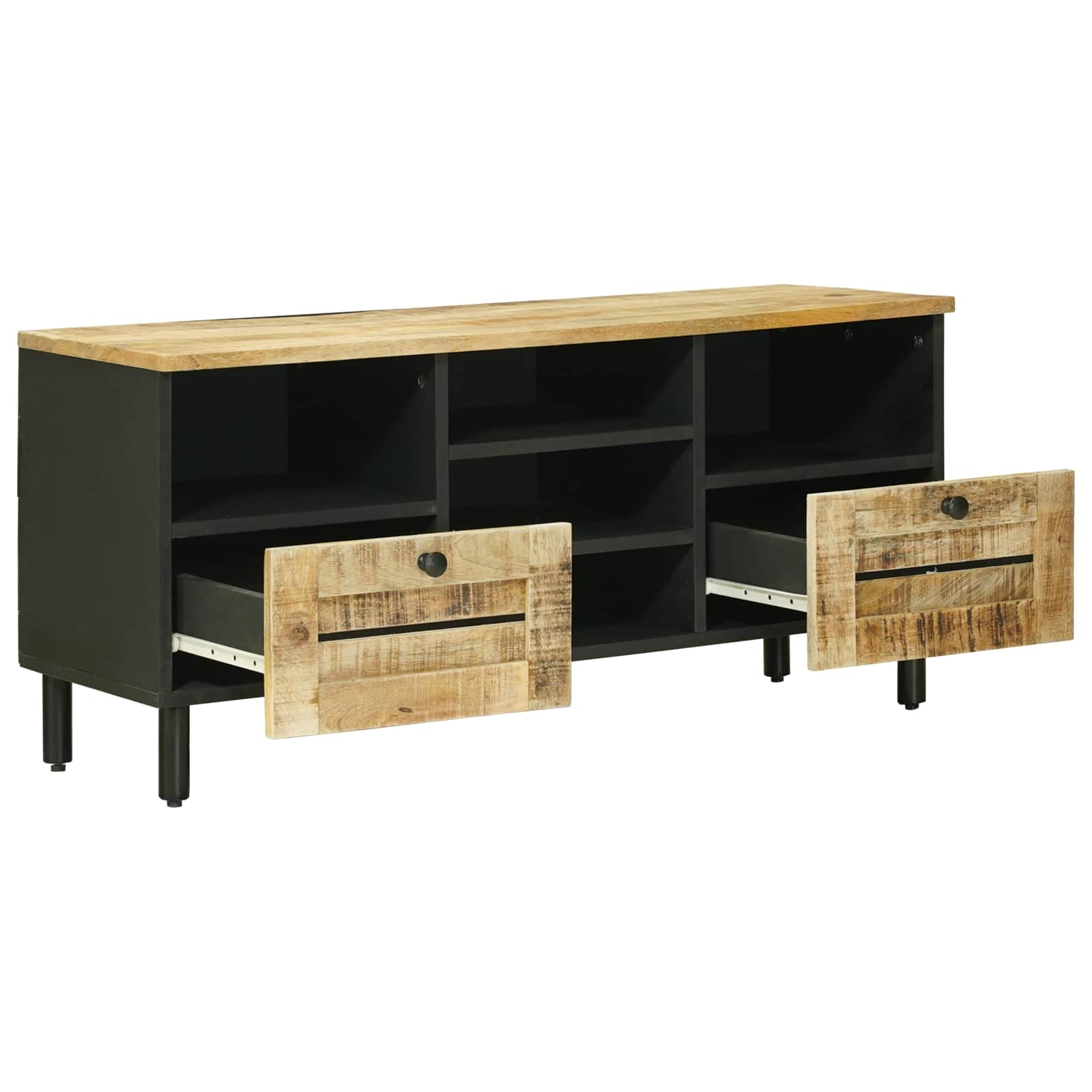 Opslagkasten Naturel 100 x 33 x 46 cm Massief Mango Hout