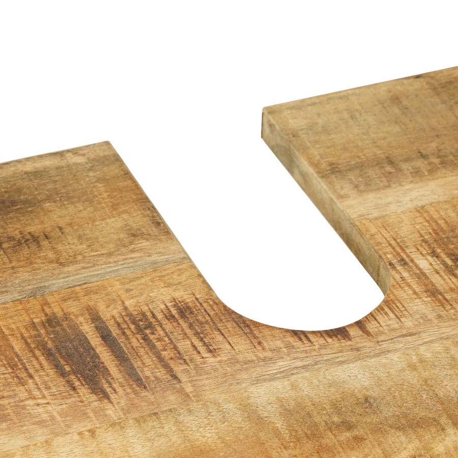 Wastafelkast Bruin en zwart 62 x 33 x 58 cm Massief Mango Hout