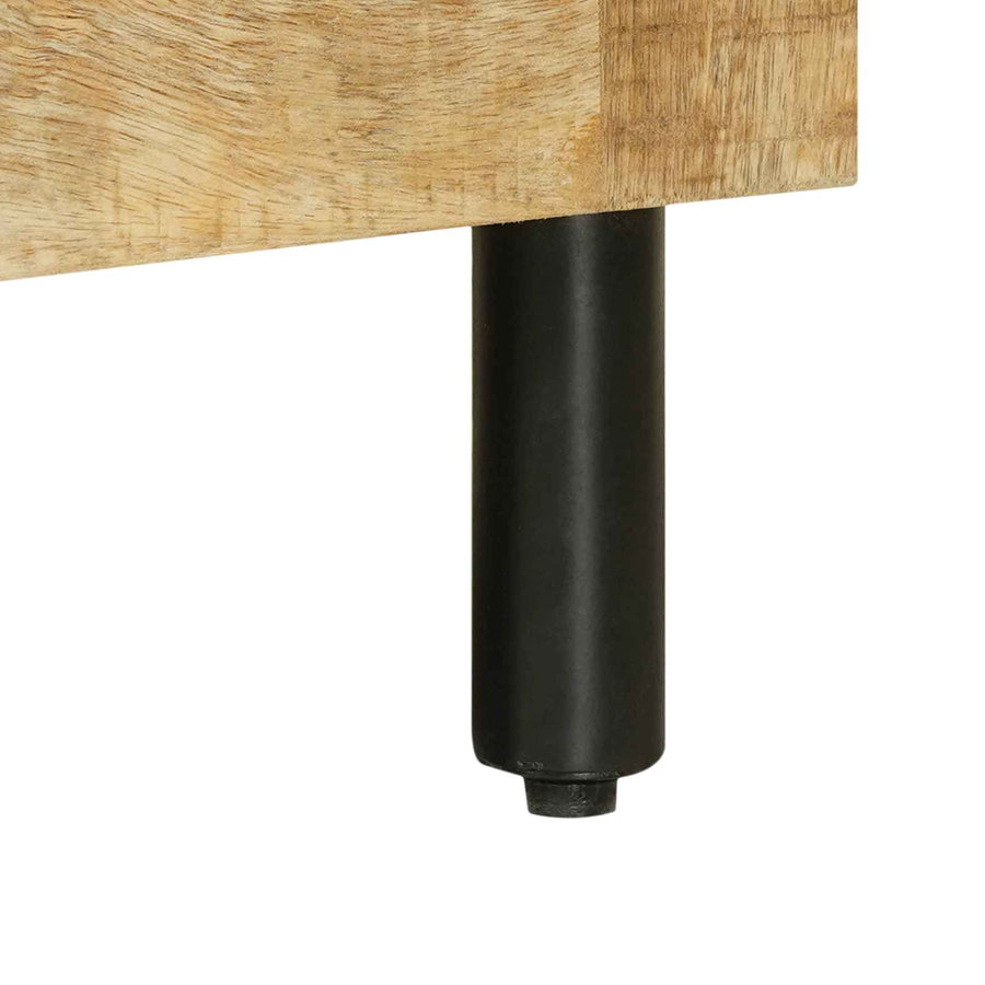 Wastafelkast Bruin en zwart 62 x 33 x 58 cm Massief Mango Hout