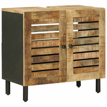 Wastafelkast Bruin en zwart 62 x 33 x 58 cm Massief Mango Hout