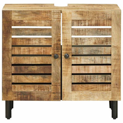 Wastafelkast Bruin en zwart 62 x 33 x 58 cm Massief Mango Hout