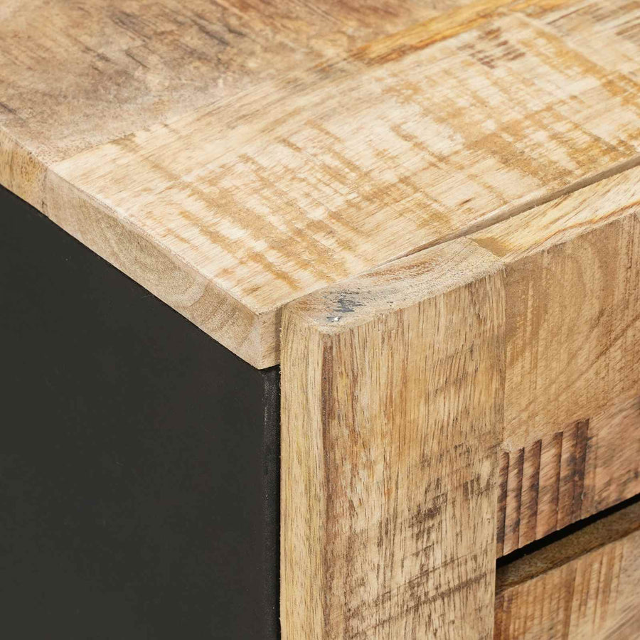 Hangkast Bruin en zwart 38 x 33,5 x 48 cm Massief Mango Hout
