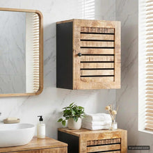 Hangkast Bruin en zwart 38 x 33,5 x 48 cm Massief Mango Hout