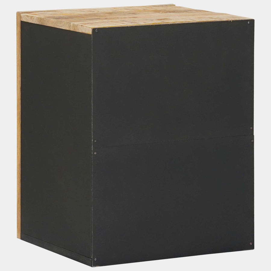 Hangkast Bruin en zwart 38 x 33,5 x 48 cm Massief Mango Hout