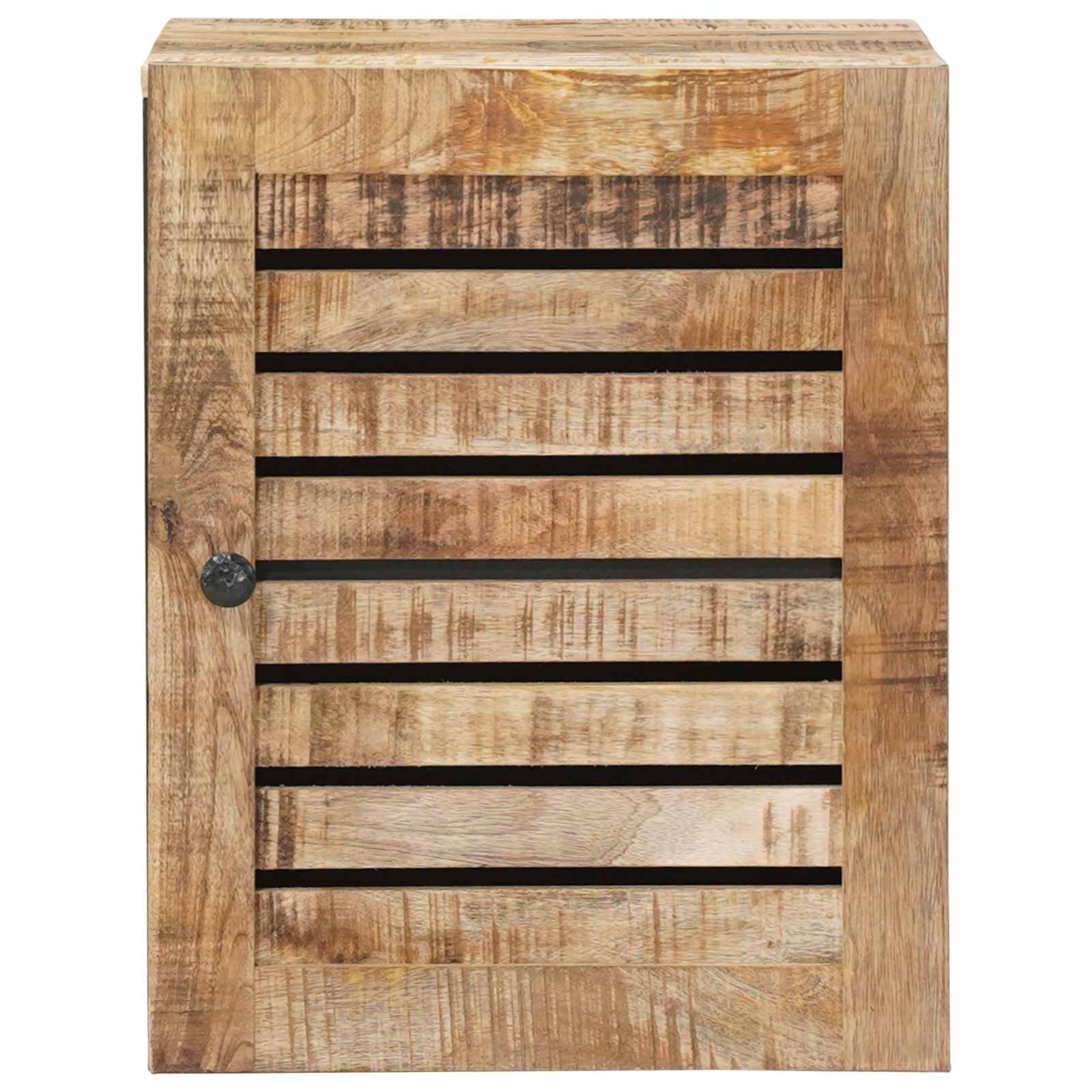 Hangkast Bruin en zwart 38 x 33,5 x 48 cm Massief Mango Hout