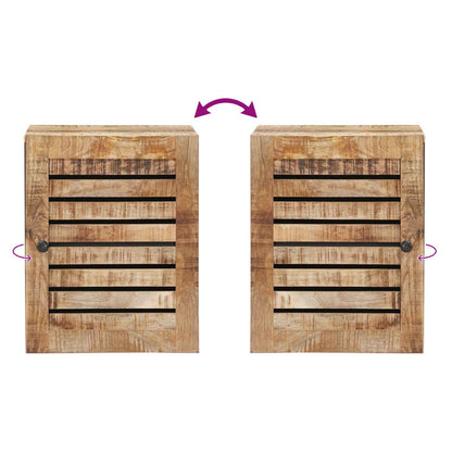 Hangkast Bruin en zwart 38 x 33,5 x 48 cm Massief Mango Hout
