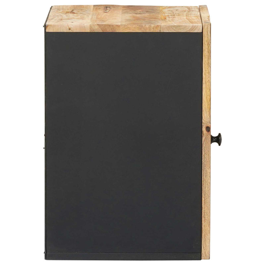 Hangkast Bruin en zwart 38 x 33,5 x 48 cm Massief Mango Hout