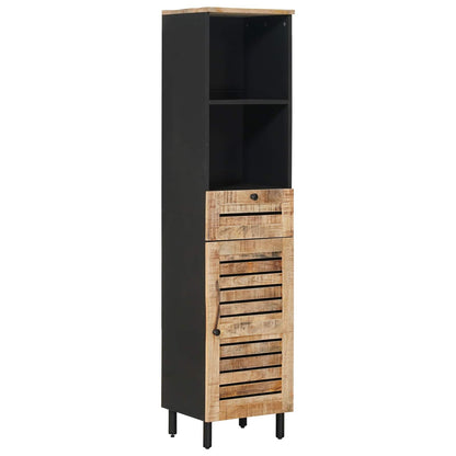 Badkamerkast met lade Bruin en zwart 38 x 33,5 x 160 cm