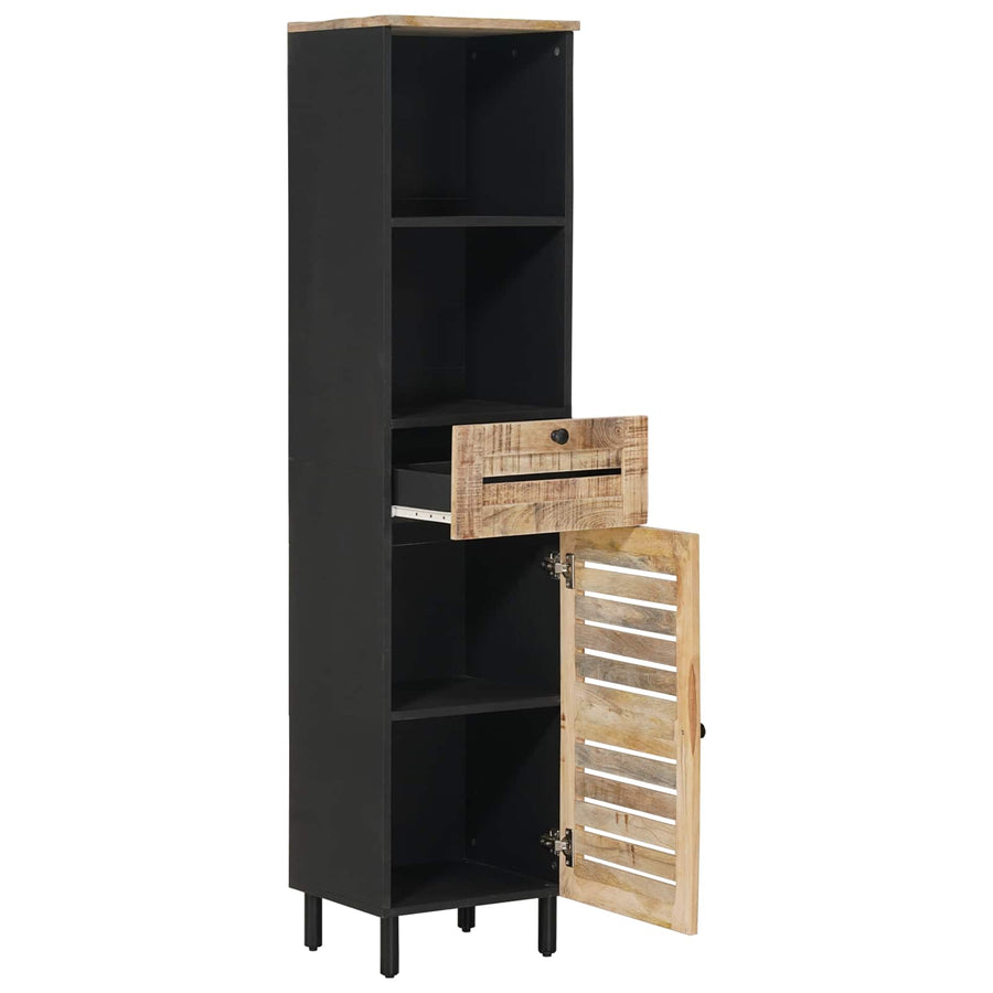 Badkamerkast met lade Bruin en zwart 38 x 33,5 x 160 cm