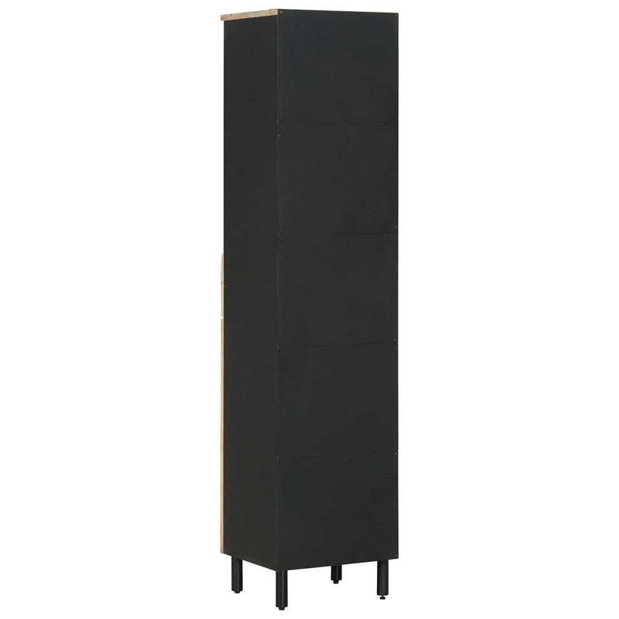 Badkamerkast met lade Bruin en zwart 38 x 33,5 x 160 cm