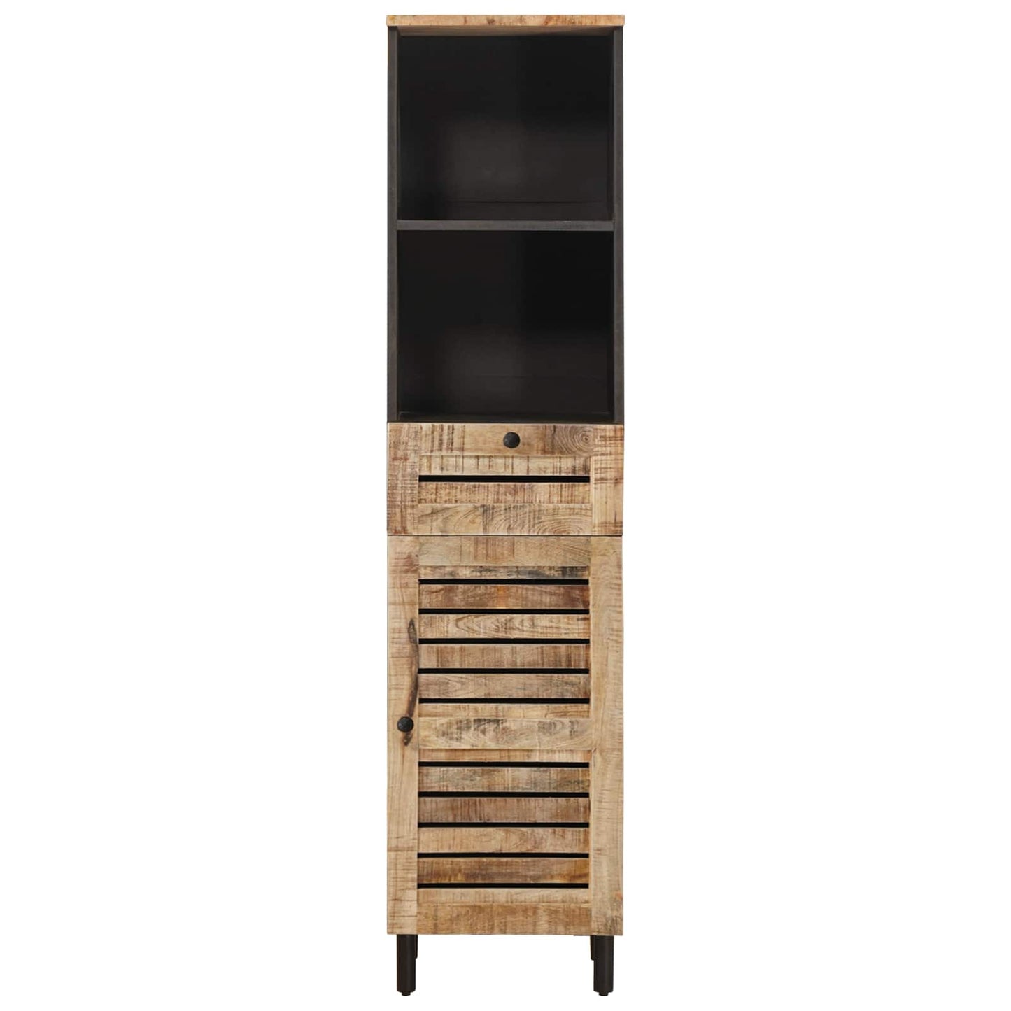 Badkamerkast met lade Bruin en zwart 38 x 33,5 x 160 cm