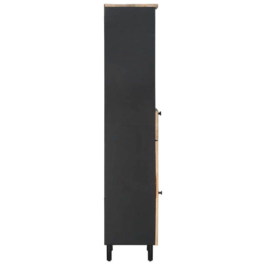 Badkamerkast met lade Bruin en zwart 38 x 33,5 x 160 cm