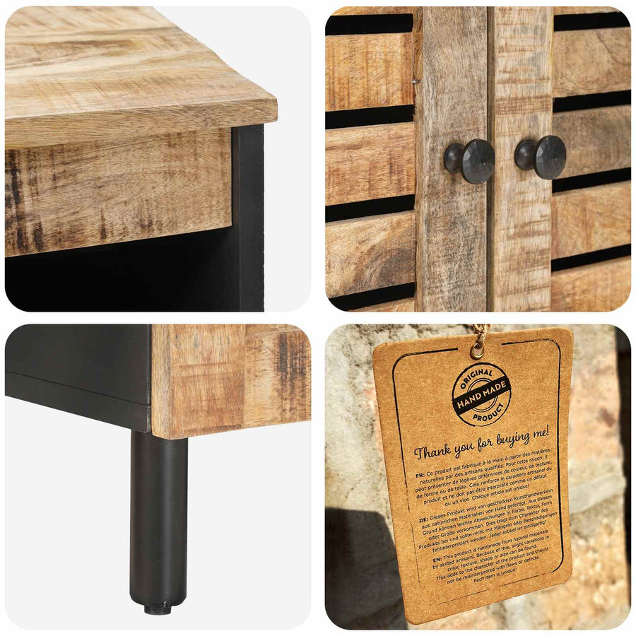 Opslagkasten Naturel 60 x 33 x 75 cm Massief Mango Hout