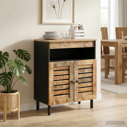 Opslagkasten Naturel 60 x 33 x 75 cm Massief Mango Hout
