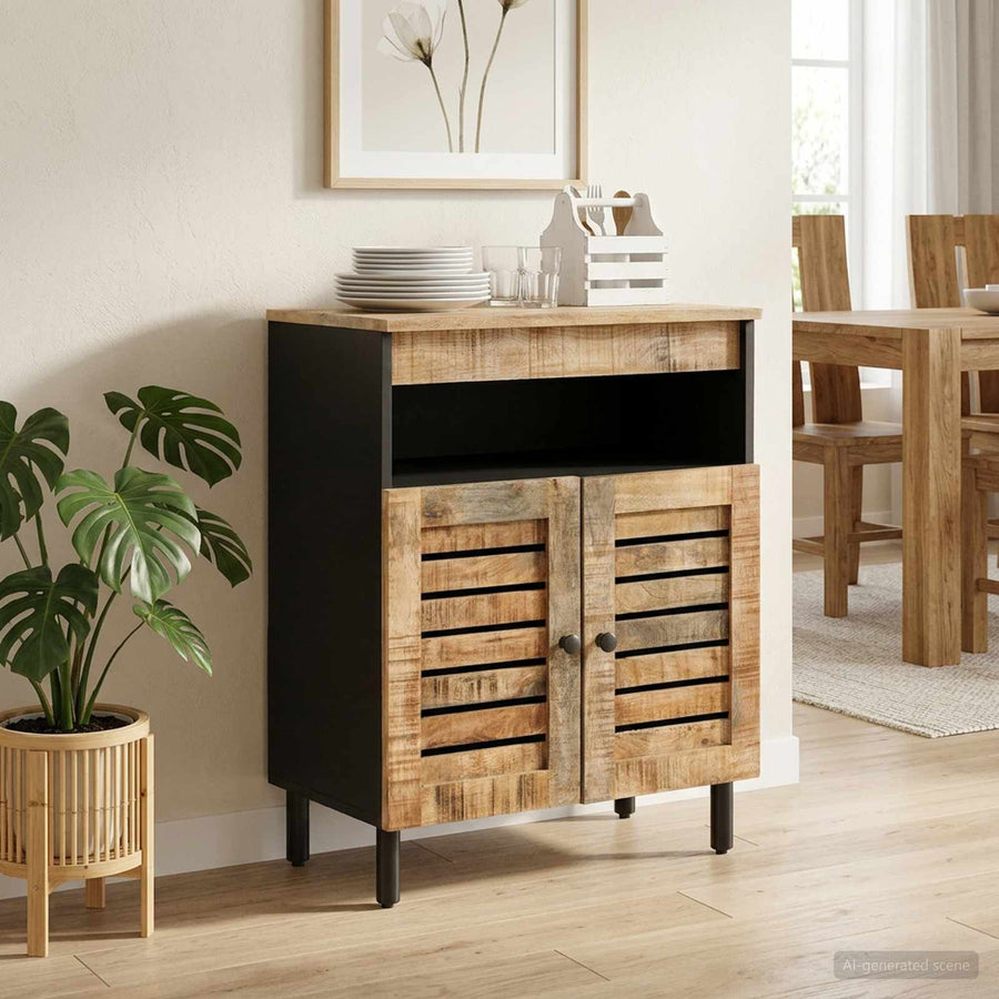 Opslagkasten Naturel 60 x 33 x 75 cm Massief Mango Hout