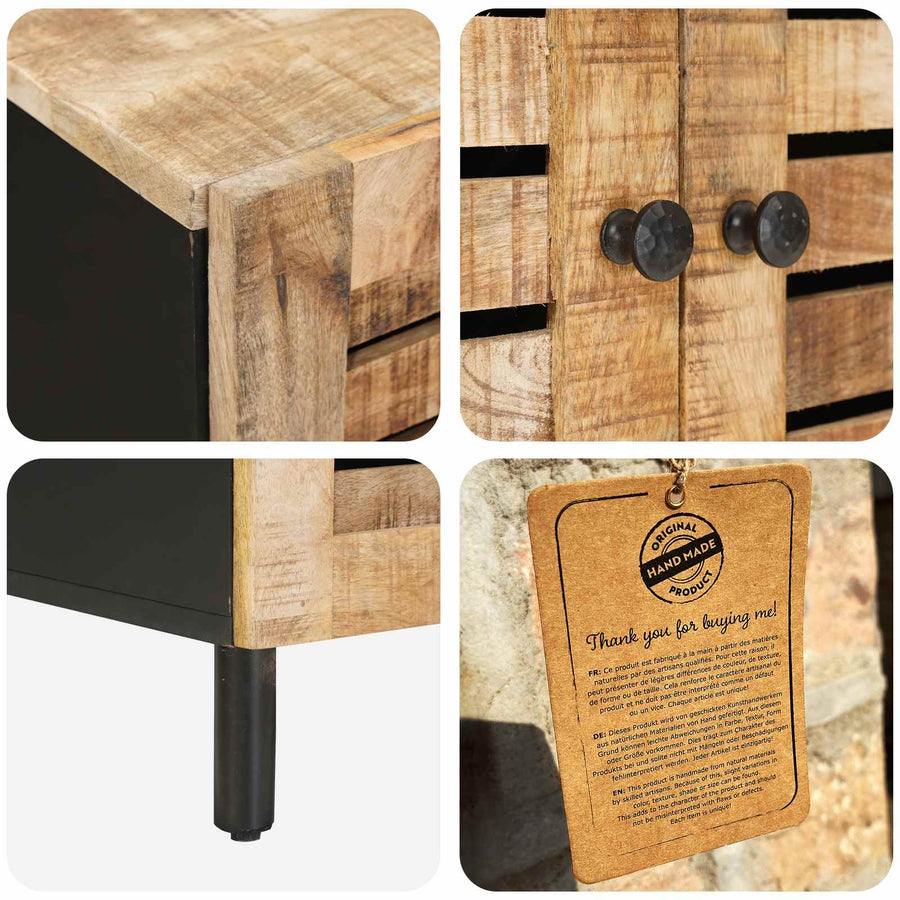 Opslagkasten Naturel 60 x 33 x 75 cm Massief Mango Hout