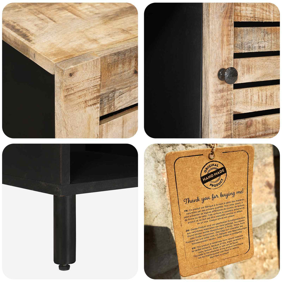 Opslagkasten Bruin 80 x 33,5 x 75 cm Massief Mango Hout