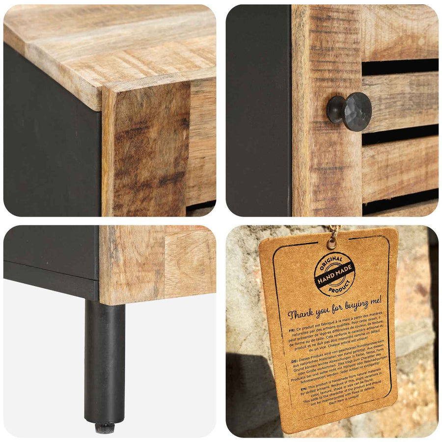 Opslagkasten Naturel 40 x 33 x 110 cm Massief Mango Hout