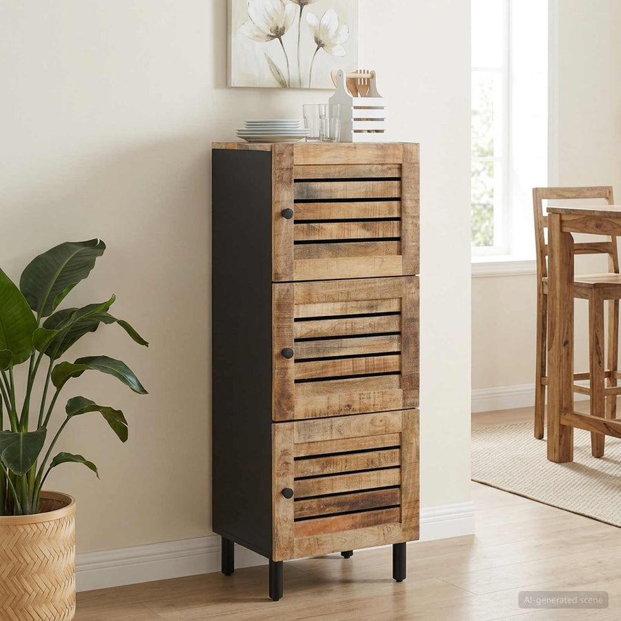 Opslagkasten Naturel 40 x 33 x 110 cm Massief Mango Hout