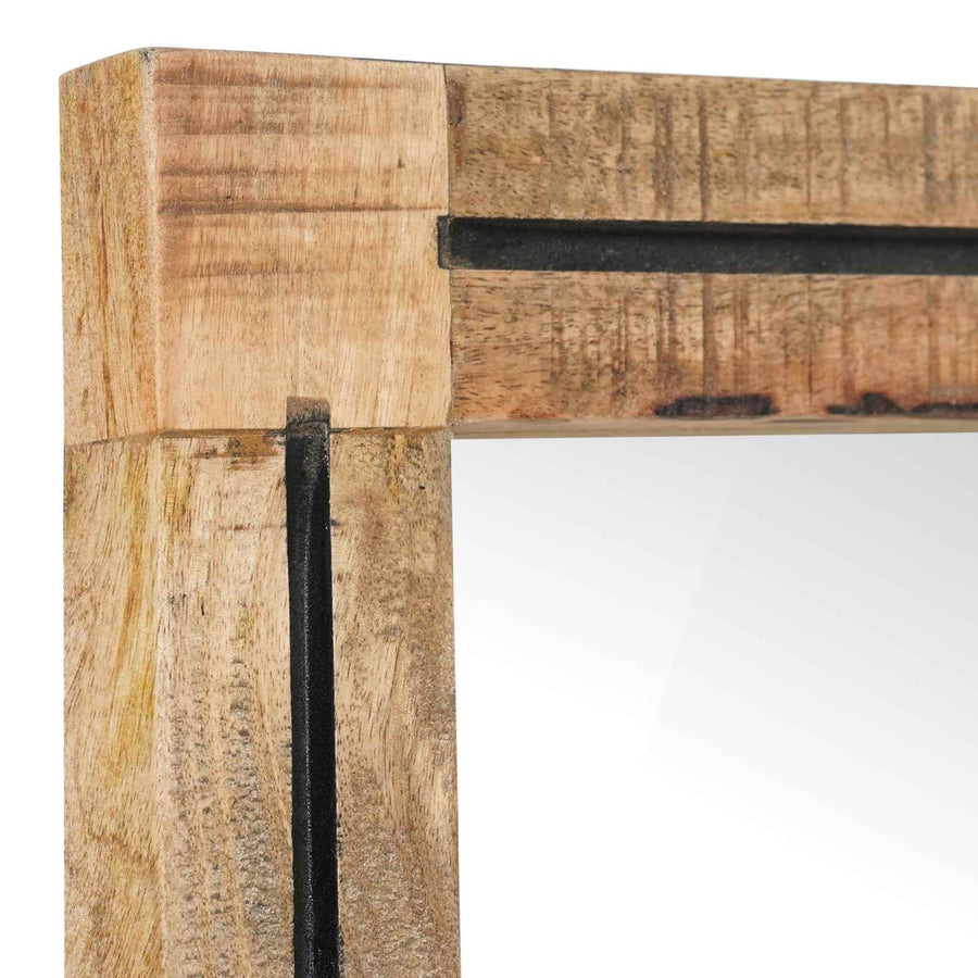 Spiegel Wandgemonteerd Bruin en zwart 70 x 50 x 3 cm Glas