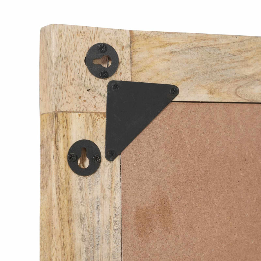 Spiegel Wandgemonteerd Bruin en zwart 70 x 50 x 3 cm Glas