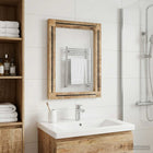 Wandspiegel 70x50x3 cm glas bruin zwart