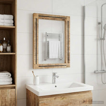 Spiegel Wandgemonteerd Bruin en zwart 70 x 50 x 3 cm Glas