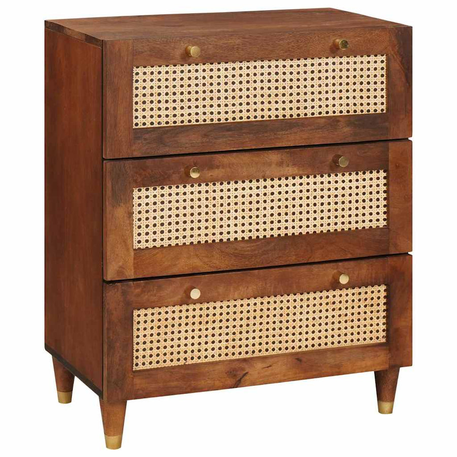 Dressoir Bruin 60 X 33 X 75 Cm Massief Mango Hout