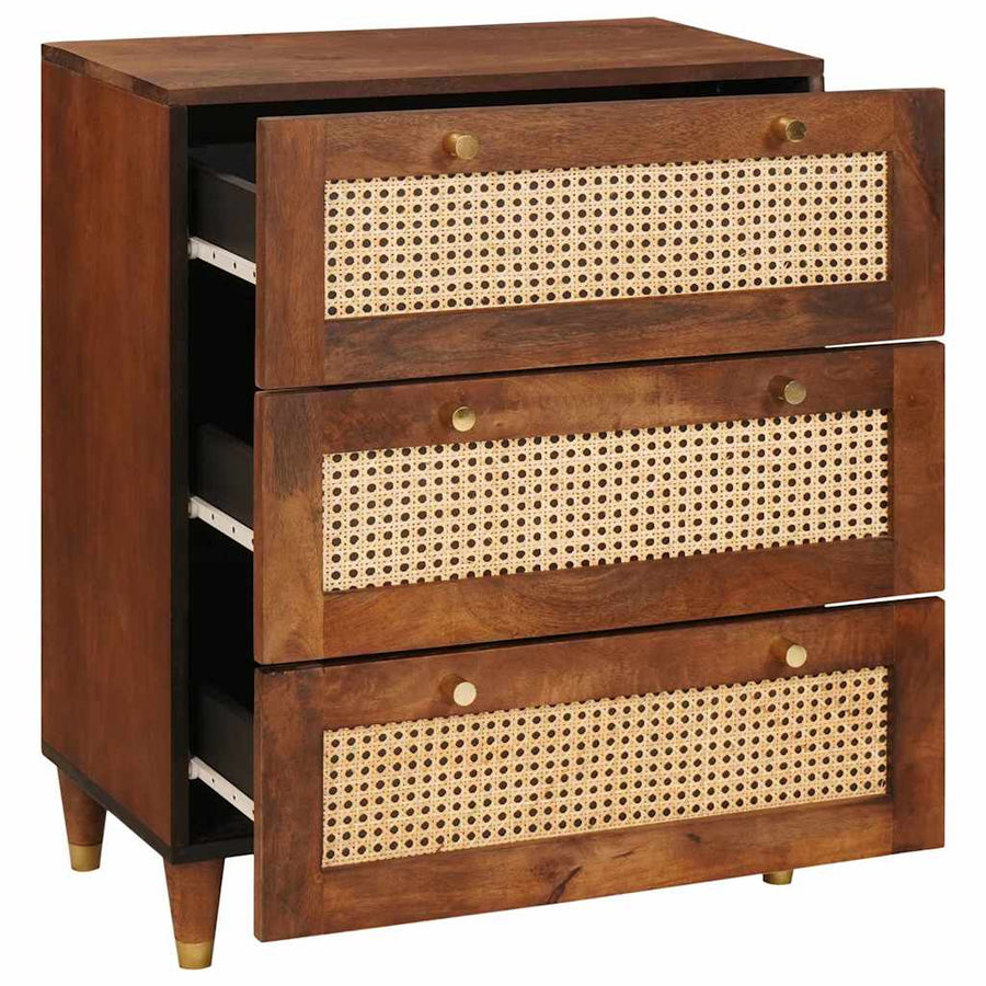Dressoir Bruin 60 X 33 X 75 Cm Massief Mango Hout