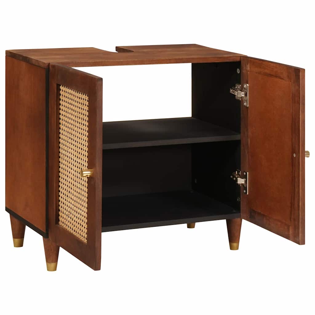 Wastafelkast met plank Bruin 62 x 33 x 58 cm Bewerkt hout