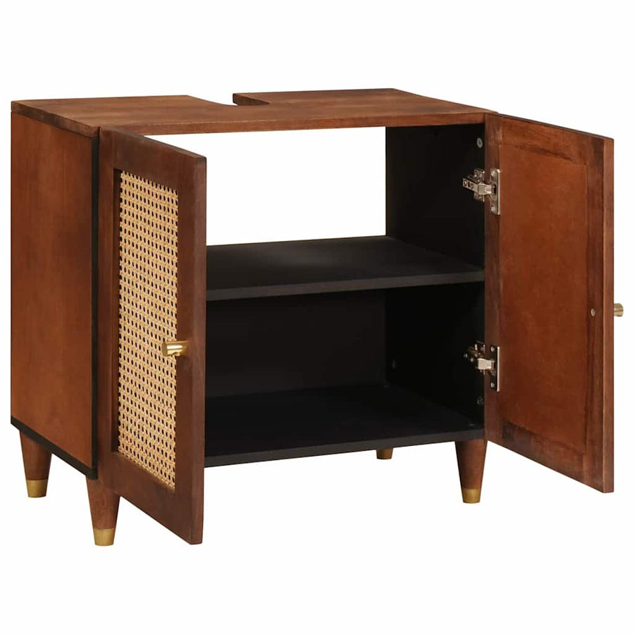 Wastafelkast met plank Bruin 62 x 33 x 58 cm Bewerkt hout