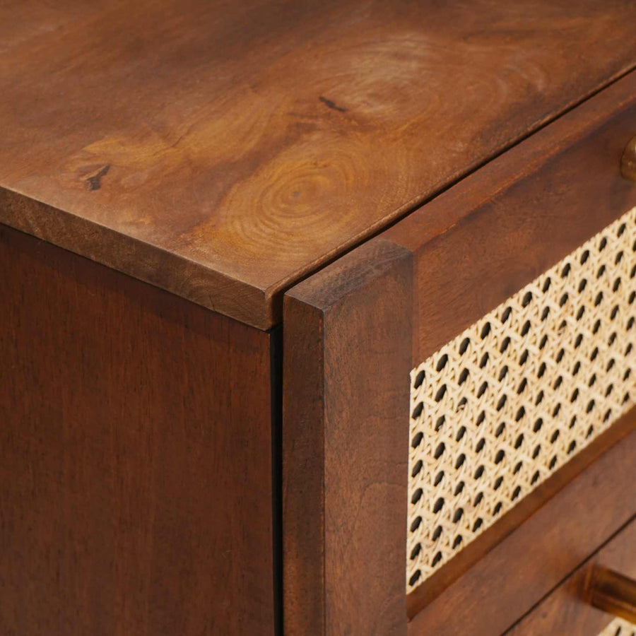 Dressoir met lade Bruin 40 x 33,5 x 75 cm Massief Mango Hout