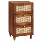 Dressoir massief mangohout 40x33.5x75 cm bruin