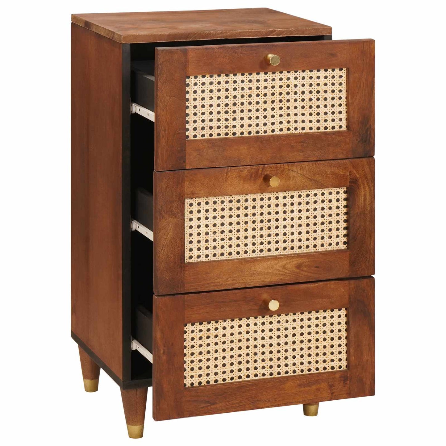 Dressoir met lade Bruin 40 x 33,5 x 75 cm Massief Mango Hout