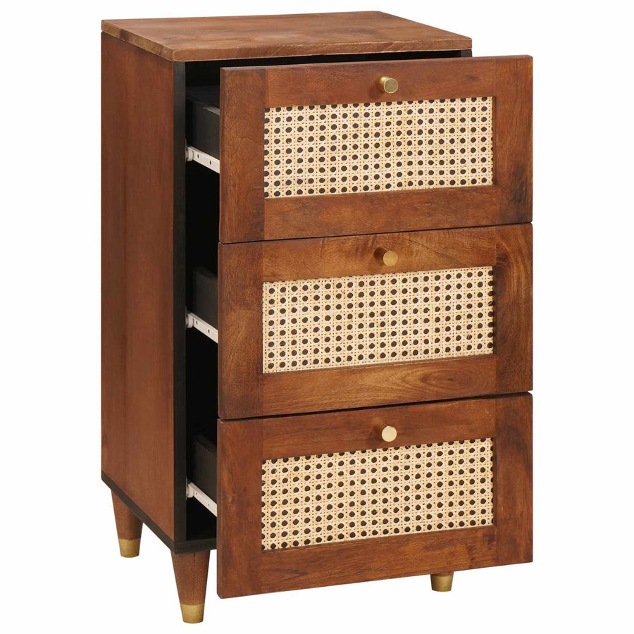 Dressoir met lade Bruin 40 x 33,5 x 75 cm Massief Mango Hout