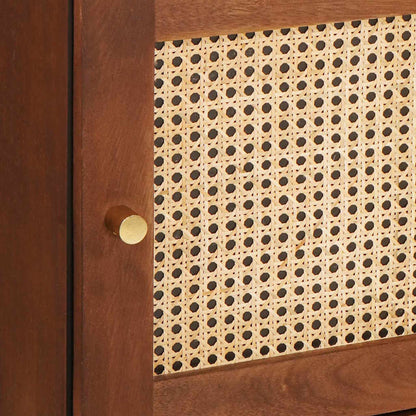 Hoge Kast Bruin 40 X 33,5 X 110 Cm Massief Mango Hout