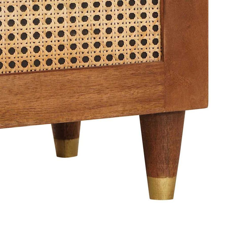 Hoge Kast Bruin 40 X 33,5 X 110 Cm Massief Mango Hout