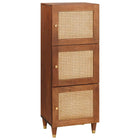 Hoge Kast Bruin 40 X 33,5 X 110 Cm Massief Mango Hout