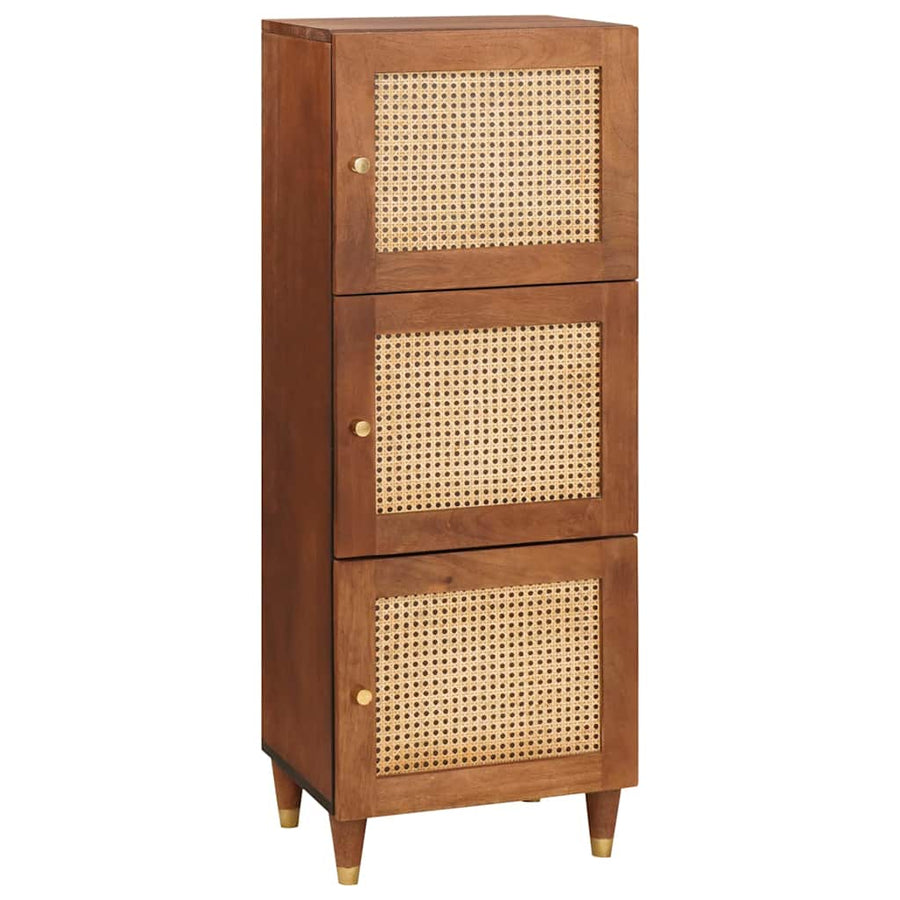 Hoge Kast Bruin 40 X 33,5 X 110 Cm Massief Mango Hout