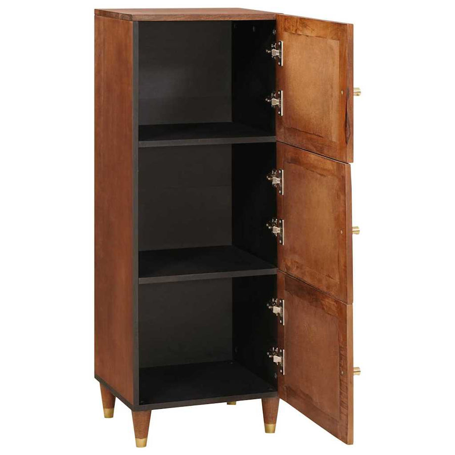Hoge Kast Bruin 40 X 33,5 X 110 Cm Massief Mango Hout