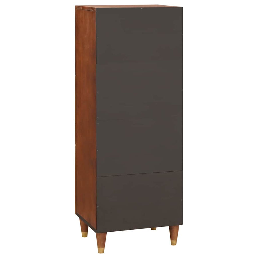 Hoge Kast Bruin 40 X 33,5 X 110 Cm Massief Mango Hout