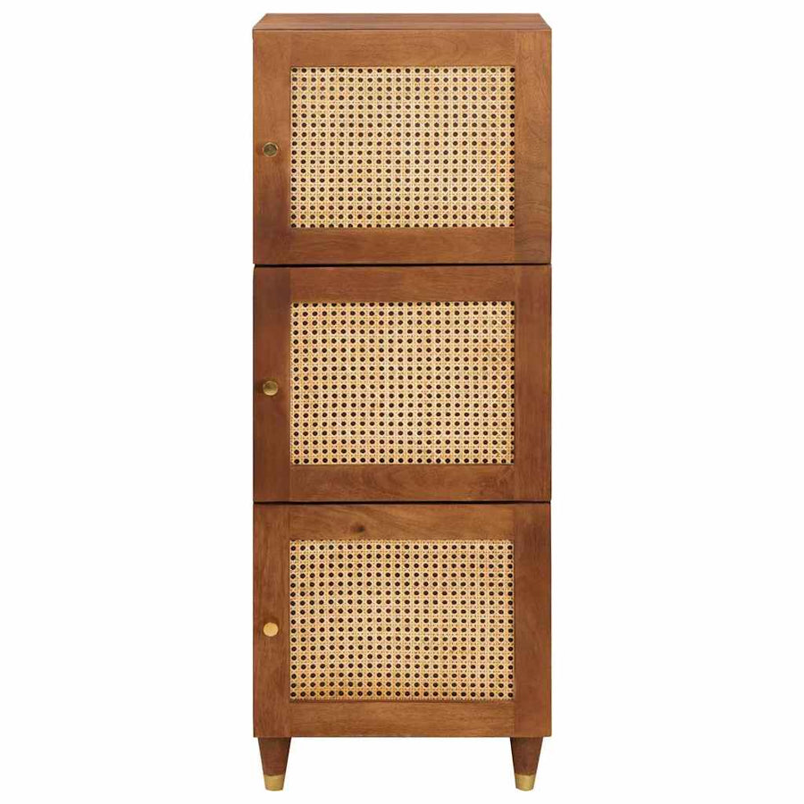 Hoge Kast Bruin 40 X 33,5 X 110 Cm Massief Mango Hout