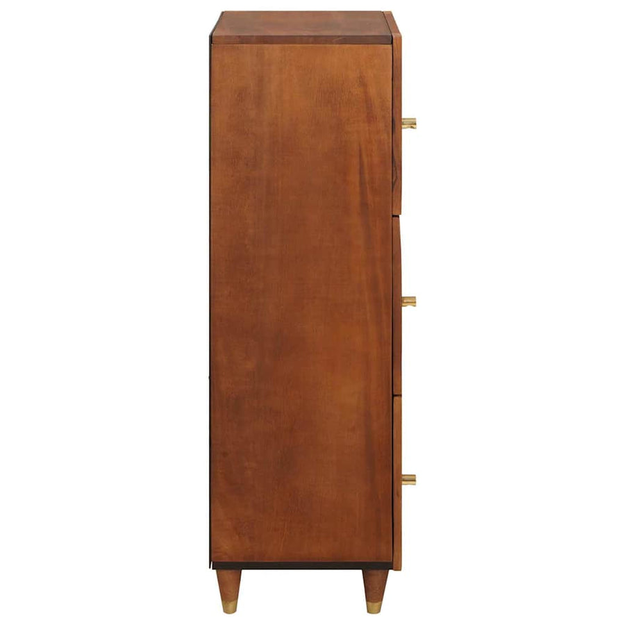 Hoge Kast Bruin 40 X 33,5 X 110 Cm Massief Mango Hout