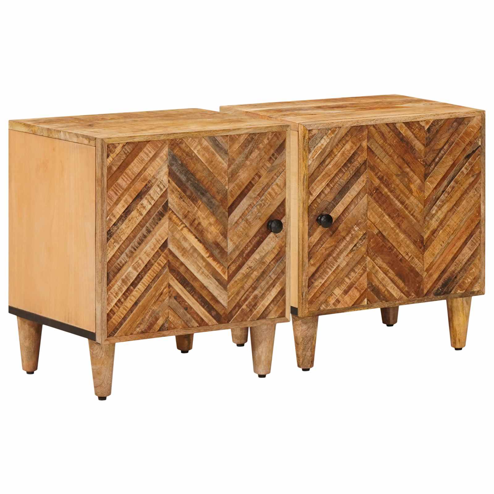 Nachtkastje 2 pcs Bruin 40 x 33,5 x 46 cm Massief Mango Hout