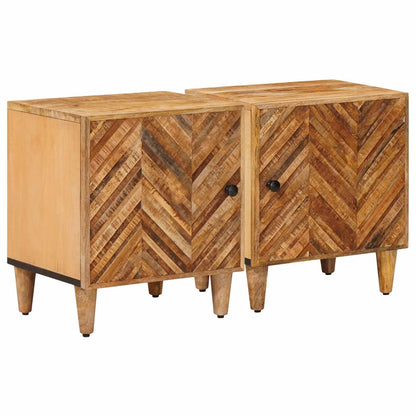 Nachtkastje 2 pcs Bruin 40 x 33,5 x 46 cm Massief Mango Hout