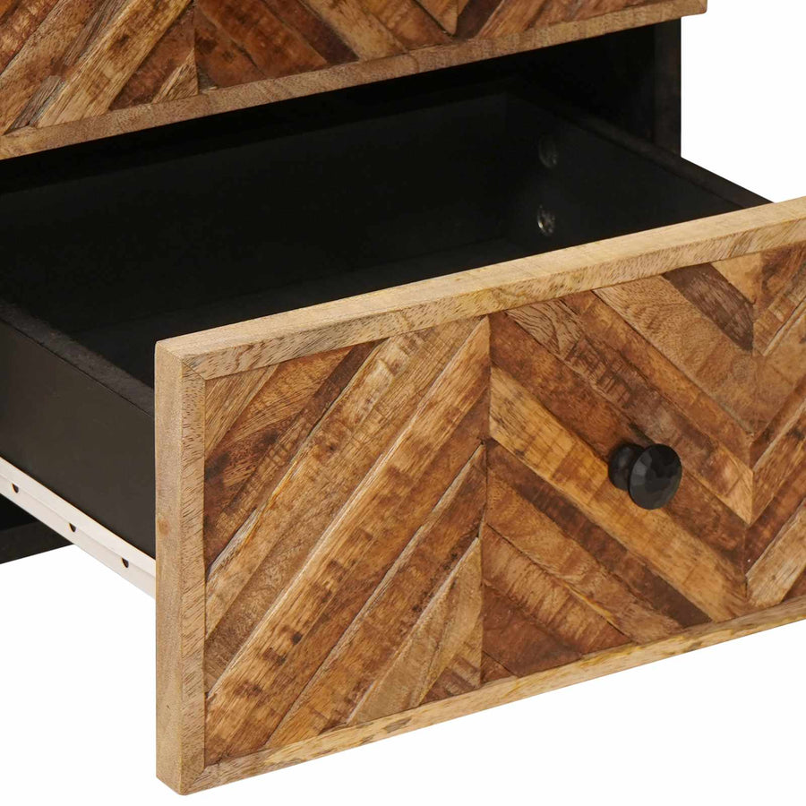 Nachtkastje met lade Bruin 40 x 33,5 x 46 cm Massief Mango Hout
