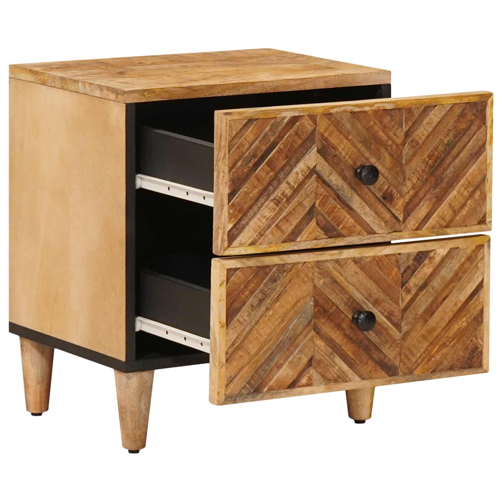 Nachtkastje met lade Bruin 40 x 33,5 x 46 cm Massief Mango Hout