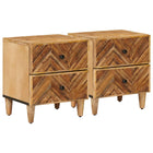 Nightstand 2 pcs Brown 40 x 33.5 x 46 cm Solid Mango Wood
